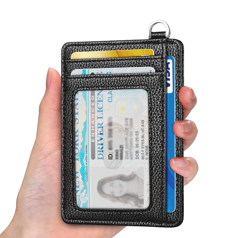 EcoVision Slim Minimalist Front Pocket Wallet, RFID Blocking Credit Card Holder Wallet with Detachable D-Shackle for Men Women - Image 2